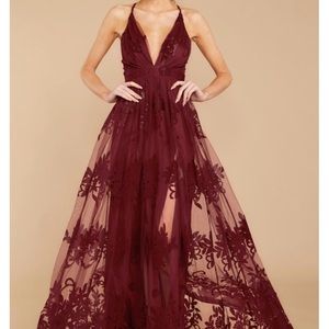 Burgundy formal dress